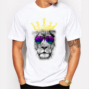 Lion 3D White T-Shirt