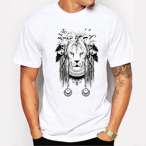 Lion 3D White T-Shirt